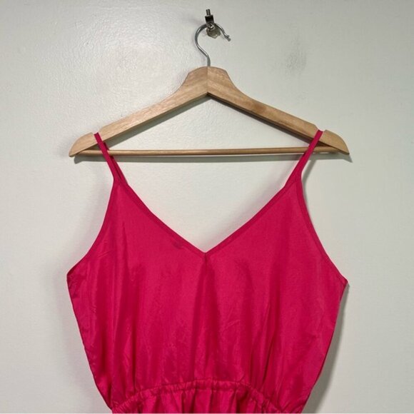 Hot Pink Spaghetti Strap Sleeveless Jumpsuit with Pockets – Size M - Picture 4 of 11